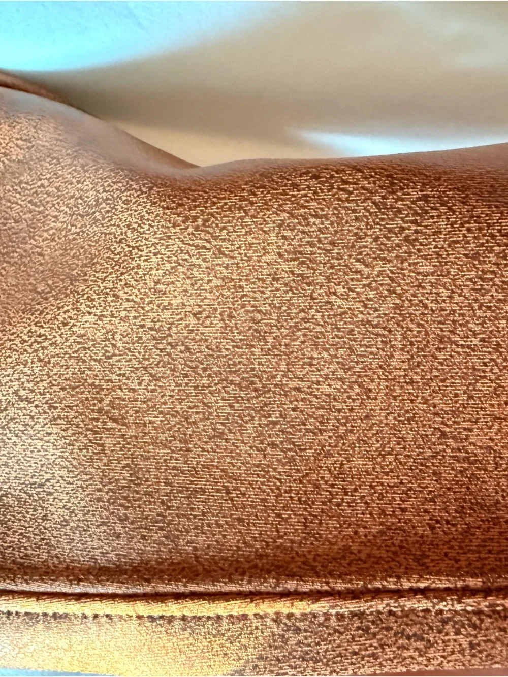 Girls' High-Waist Brown Faux-Suede Leggings New no tags